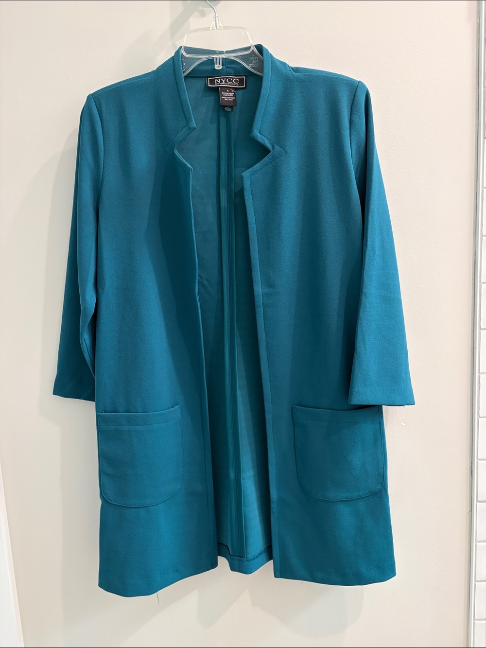 NYCC Teal Open-Front Blazer Size S